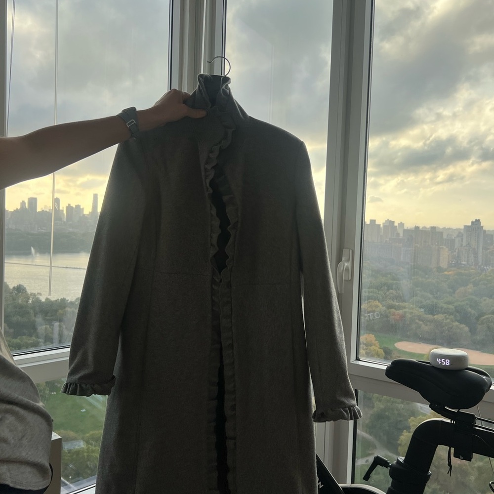 DKNY Long Coat RUFFLES